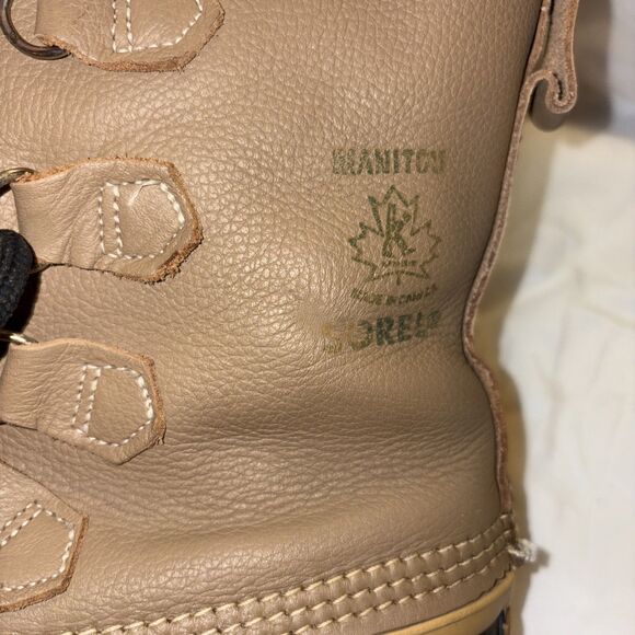 Vintage Sorel Caribou Duck Insulated Leather Winter Boots Waterproof Women Sz 10 - Picture 7 of 16